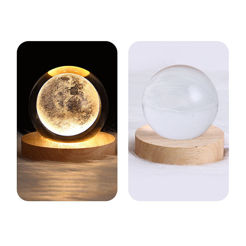 Contemporary Creative Star System Crystal Ball USB LED Night Light Table Lamp For Bedroom Lumendat