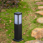 Modern Solar Lawn Square Column Outdoor Waterproof Path Lamp Lumendat