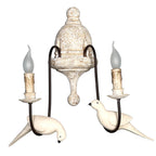 Vintage Rustic Wooden Bird Sconce 1/2 Light Wall Sconce Lamp Lumendat