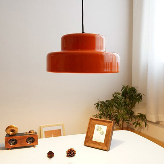 Contemporary Scandinavian Double Round Iron 1-light Pendant Light for Living Room BulbSquare