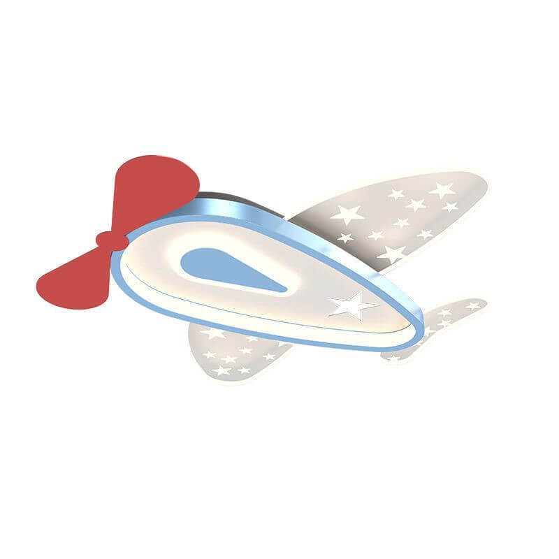 Lumendat Cartoon Creative Aircraft Iron Acrylic Kids LED Flush Mount Ceiling Light Lumendat