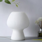 Modern Minimalist Mushroom 1-Light Glass Table Lamp For Bedside Lumendat