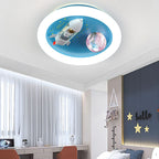 Lumendat Contemporary Creative Iron Acrylic Resin Cartoon Spaceship Planet LED Kids Flush Mount Ceiling Light For Living Room & Bedroom Lumendat