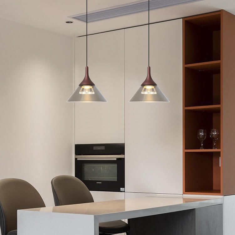 Nordic Creative Cone Aluminum Acrylic LED Pendant Light