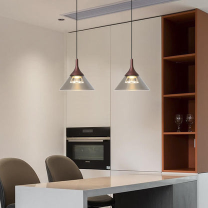 Nordic Creative Cone Aluminum Acrylic LED Pendant Light