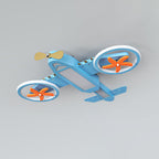 Lumendat Contemporary Creative Acrylic Hardware Cartoon Aircraft Blue LED Kids Flush Mount Ceiling Light For Bedroom Lumendat