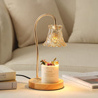 Modern Creative Simple Solid Wood Lily Of The Valley 1-Light Melting Wax Table Lamp Lumendat