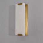 Nordic Light Luxury Copper Marble Strip Design 3-Light Wall Sconce Lamp