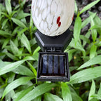 Contemporary Creative Colorful Mushroom Glass Shape LED Solar Waterproof Lawn Insert Light For Garden Lumendat