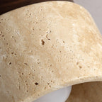 Traditional Vintage Round Travertine 1-light Flush Mount Ceiling Light for Hallway BulbSquare
