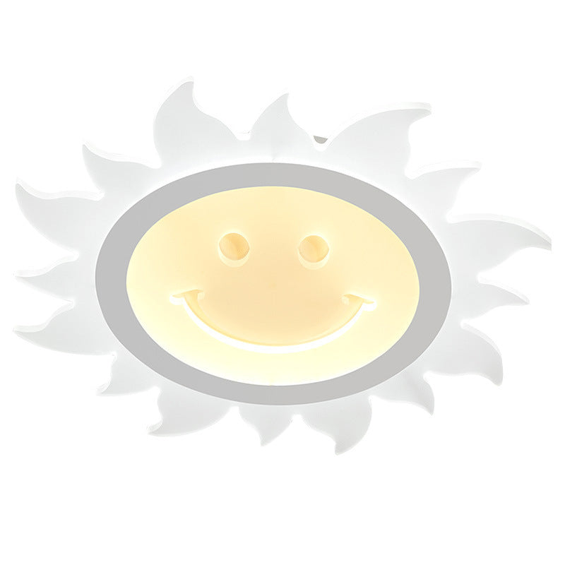 Creative Cartoon Smiley Sun LED Flush Mount Ceiling Light Lumendat
