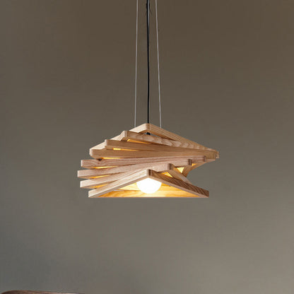 Modern Minimalist Creative Log Triangle 1-light Pendant Light