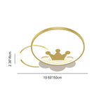 Lumendat Contemporary Nordic Kids Iron Acrylic Circle Round Crown Cloud LED Flush Mount Ceiling Light For Bedroom Lumendat