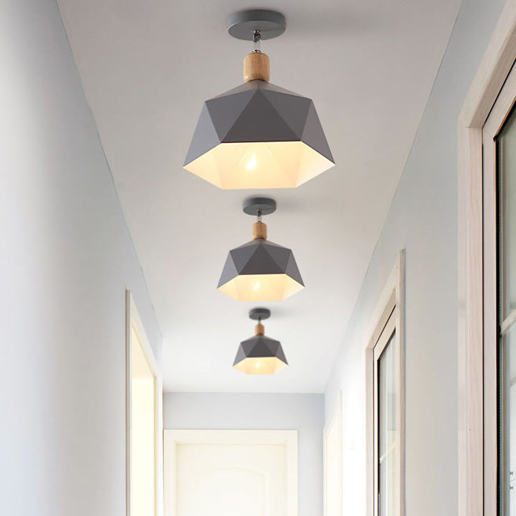 Modern Minimalist Macron Semi-flush Mount Light