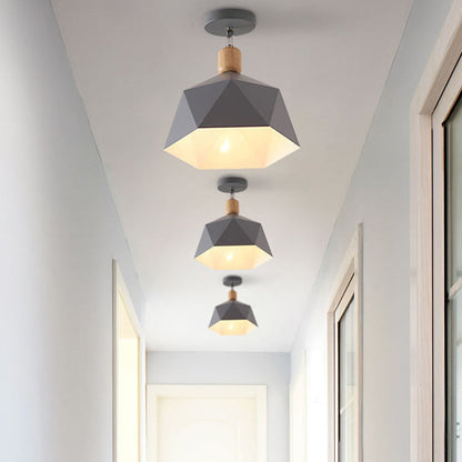 Modern Minimalist Macron Semi-flush Mount Light