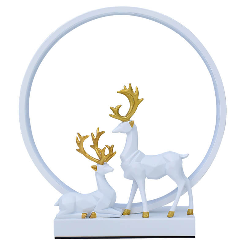 Nordic Creative Circle Deer USB LED Night Light Table Lamp Lumendat