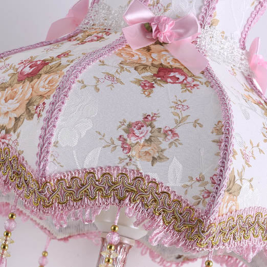European Romantic Fabric Tassel 1-Light Table Lamp Lumendat