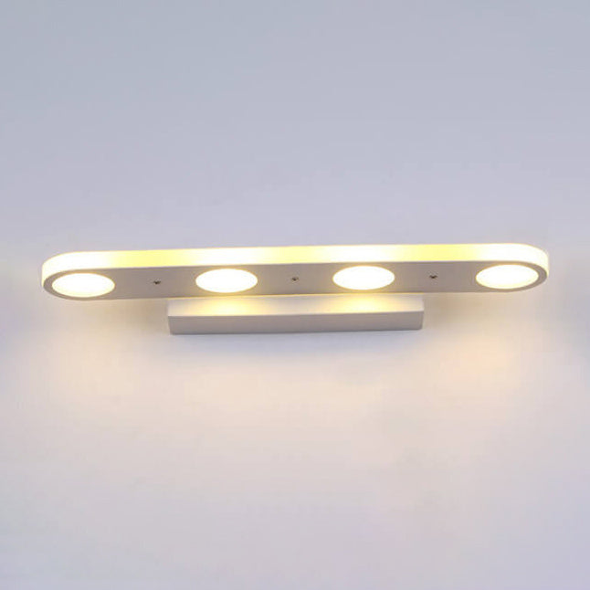 Modern Simple White Long Oval Acrylic Vanity Light 4/6 Light Wall Sconce Lamp Lumendat