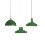 Industrial Vintage Green Iron Dome Cone 1-light Pendant Light Lumendat