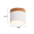 Scandinavian Macaroon Solid Color Log LED Flush Mount Ceiling Light BulbSquare