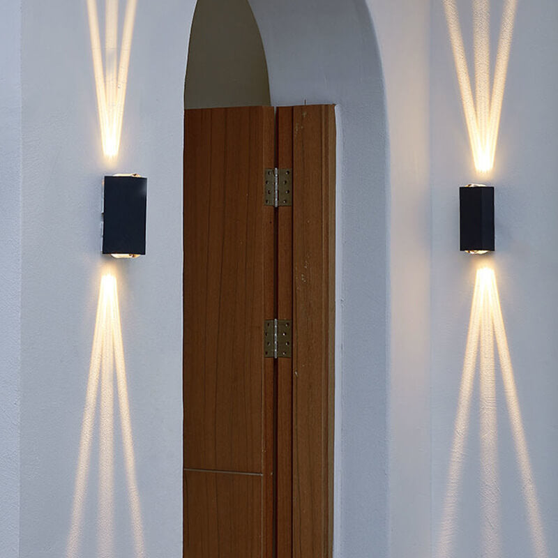 Modern Rectangular LED Outdoor Wall Sconce Lamp Lumendat