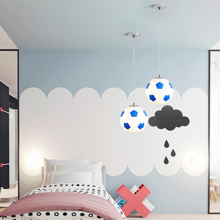 Modern Minimalist Creative Football 1-light Pendant Light BulbSquare