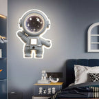 Lumendat Contemporary Creative Kids Metal Acrylic Resin Astronaut Flush Mount Ceiling Light For Bedroom Lumendat