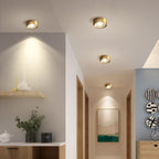Nordic Light Luxury All Copper Ultra-thin LED Flush Mount Light BulbSquare
