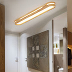 Nordic Minimalist Solid Wood Acrylic Ring LED Flush Mount Ceiling Light BulbSquare