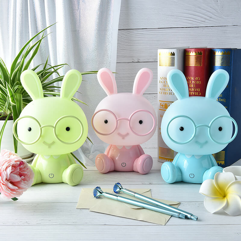 Creative Cartoon Rabbit with Glasses USB LED Night Light Table Lamp Lumendat