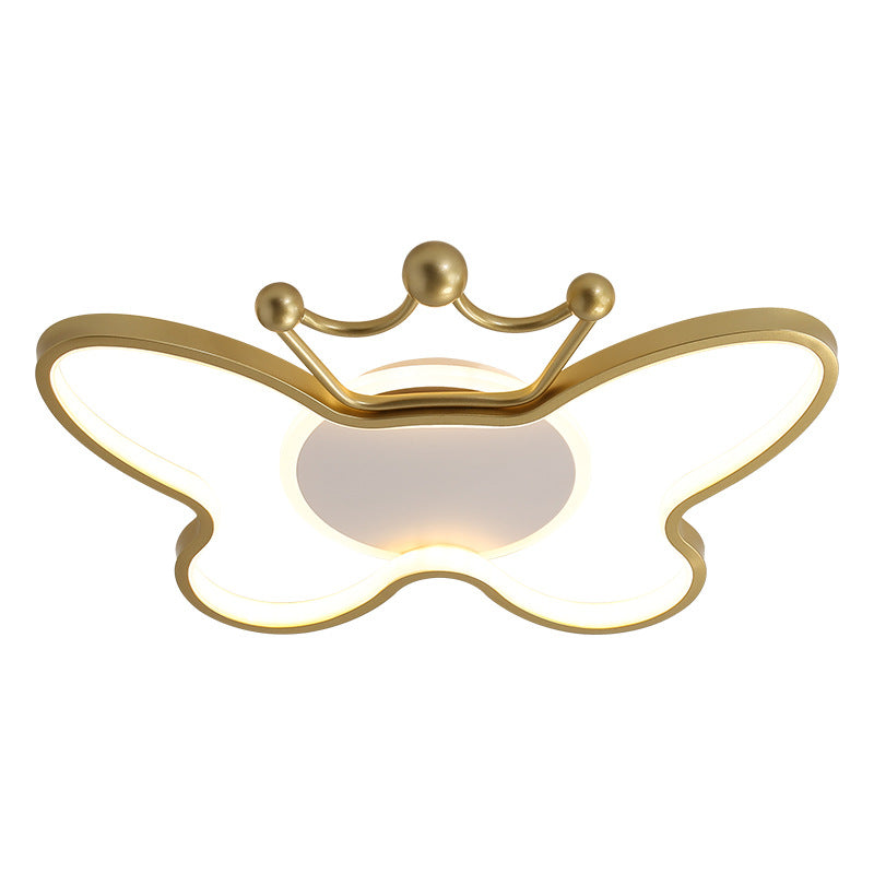 Lumendat Contemporary Nordic Kids Iron Aluminum Silica Acrylic Butterfly LED Flush Mount Ceiling Light For Bedroom Lumendat