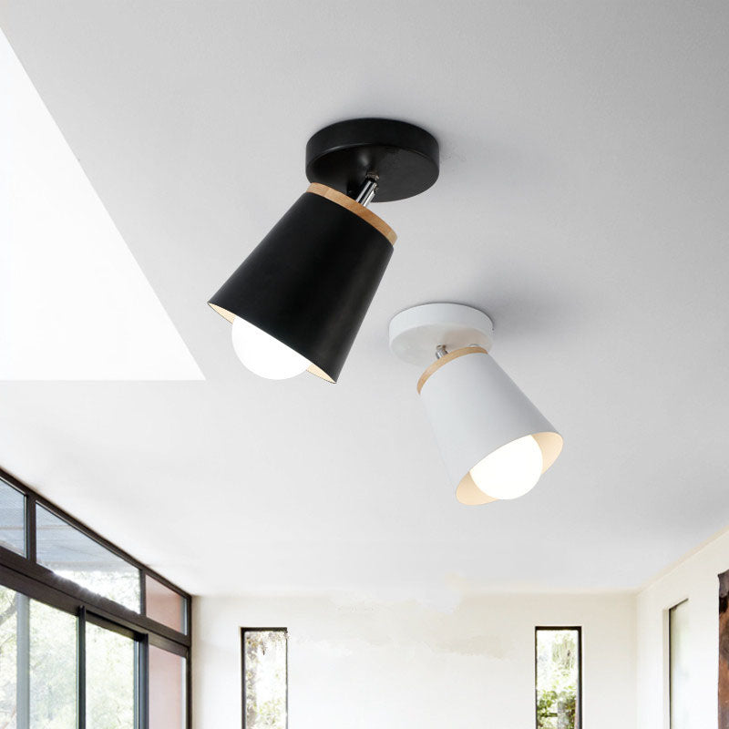 Nordic Macaron Column 1-light Semi-flush Mount Ceiling Light