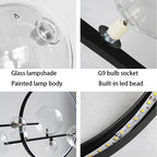 Modern Glass Long Bubble Magic Bean Island Light 7/10 Light Chandelier Lumendat