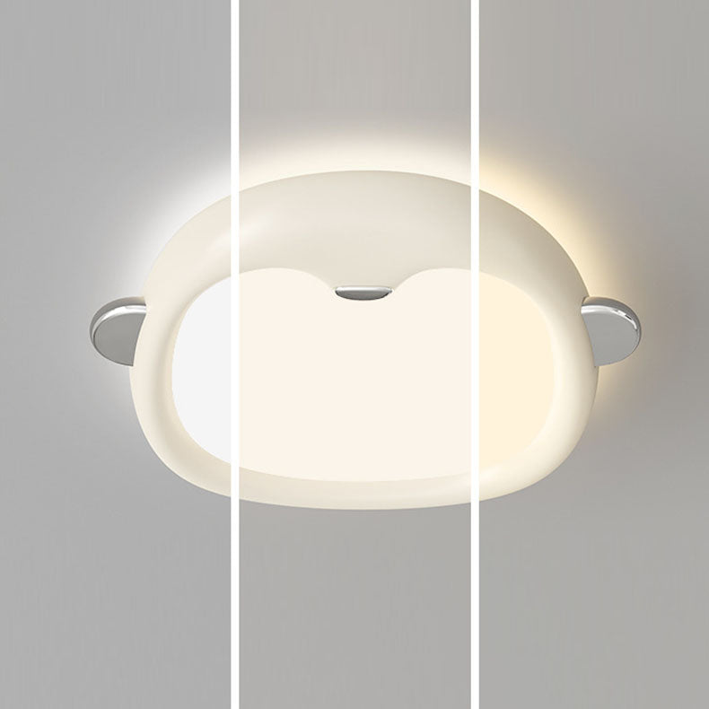 Lumendat Contemporary Nordic Kids Iron Resin Acrylic Penguin LED Flush Mount Ceiling Light For Bedroom Lumendat