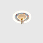 Lumendat Modern Art Deco Kids Iron Resin Acrylic Round Moon Astronaut LED Flush Mount Ceiling Light For Bedroom Lumendat