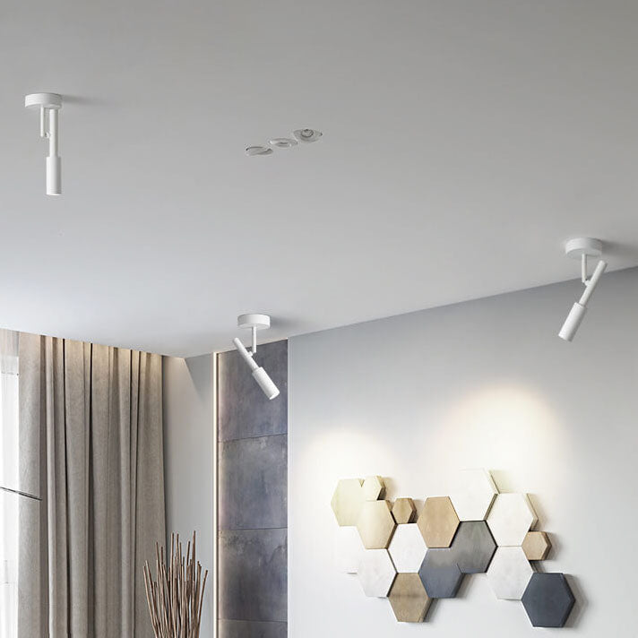 Minimalist Spotlight Rotatable LED Semi-Flush Mount Ceiling Light Lumendat
