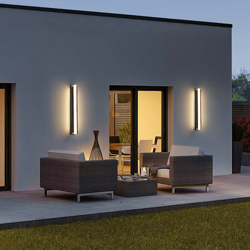 Modern Long Acrylic Solar LED Waterproof Outdoor Garden Wall Light Lumendat