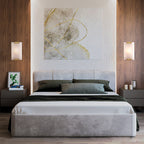 Nordic Light Luxury Copper Marble Strip Design 3-Light Wall Sconce Lamp