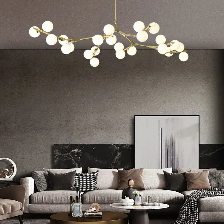 Modern Creative Magic Bean Branch Glass 12/18/24 Light Chandelier Lumendat
