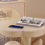 Lumendat Contemporary Creative Kids Cat Flower Resin End Table 1-Tray For Bedroom Lumendat