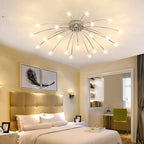 Contemporary Creative Full Of Star Iron 12/21/28 Light Flush Mount Ceiling Light For Living Room Lumendat