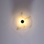 Modern Luxury Round Marble Iron LED Wall Sconce Lamp