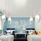 Lumendat Contemporary Creative Bicycle Shape Iron 2-Light Kids Chandelier For Living Room & Bedroom Lumendat