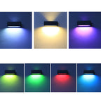 Outdoor Solar Waterproof Rectangular Slant LED Patio Wall Sconce Lamp Lumendat
