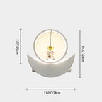 Lumendat Contemporary Creative Resin Space Astronaut Round Iron Aluminum Shade LED Kids Wall Sconce Lamp For Bedroom Lumendat