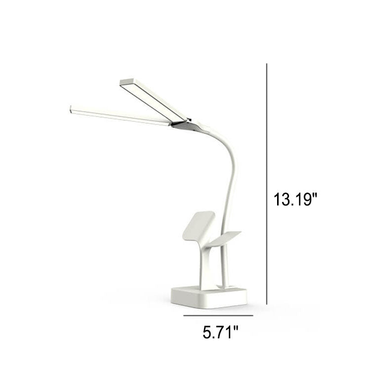 Lumendat Modern Folding Dual Lamp Plug-In Station Table Lamp Lumendat