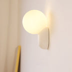 Macaron Cream Style Resin Glass Ball 1-Light Wall Sconce Lamp