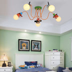 Lumendat Cartoon Creative Animal Light Head 3/4/5 Light Kids Semi-Flush Mount Ceiling Light Lumendat
