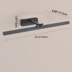 Modern Minimalist Long Iron Aluminum PC LED Vanity Light Wall Sconce Lamp For Bathroom