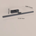 Modern Minimalist Long Iron Aluminum PC LED Vanity Light Wall Sconce Lamp For Bathroom